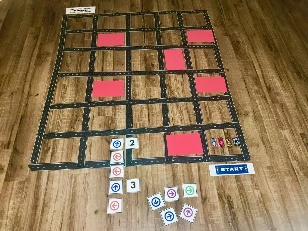 Screen Free Coding with Hotwheels Grid