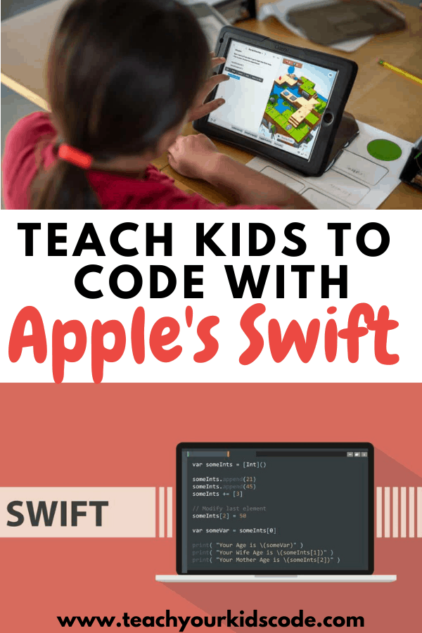 Pin this! Teach Kids to code with Apple Swift pin